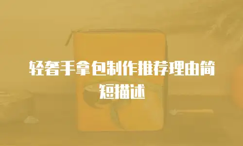 轻奢手拿包制作推荐理由简短描述