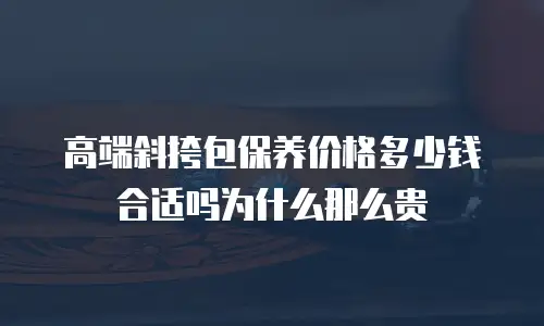 高端斜挎包保养价格多少钱合适吗为什么那么贵