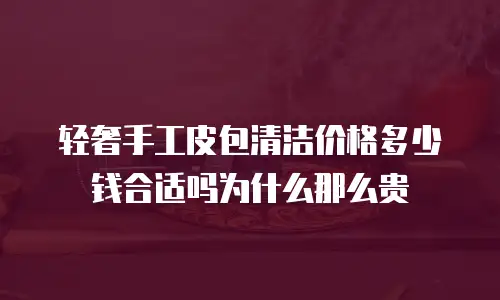 轻奢手工皮包清洁价格多少钱合适吗为什么那么贵