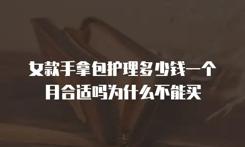 女款手拿包护理多少钱一个月合适吗为什么不能买