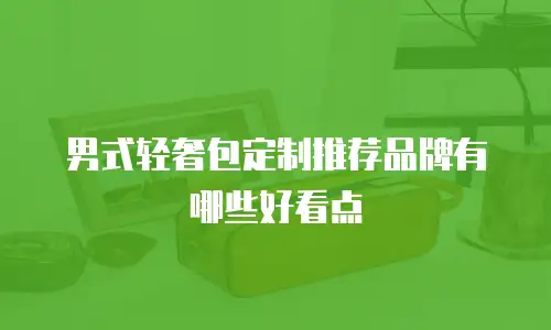男式轻奢包定制推荐品牌有哪些好看点