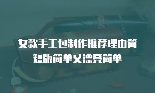 女款手工包制作推荐理由简短版简单又漂亮简单