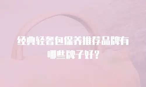 经典轻奢包保养推荐品牌有哪些牌子好？