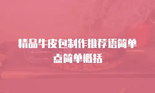 精品牛皮包制作推荐语简单点简单概括