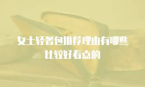 女士轻奢包推荐理由有哪些比较好看点的