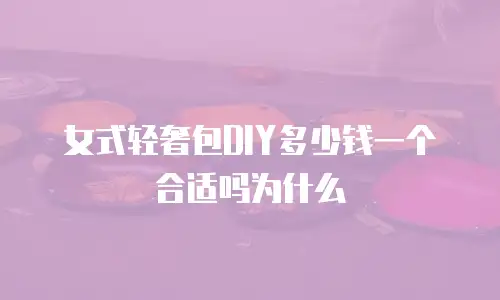 女式轻奢包DIY多少钱一个合适吗为什么