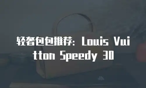 轻奢包包推荐：Louis Vuitton Speedy 30