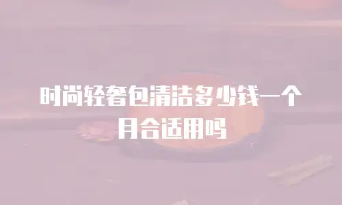 时尚轻奢包清洁多少钱一个月合适用吗