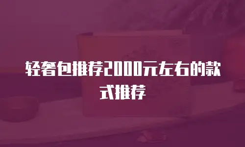 轻奢包推荐2000元左右的款式推荐