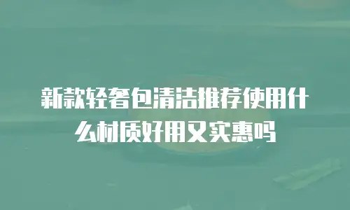 新款轻奢包清洁推荐使用什么材质好用又实惠吗