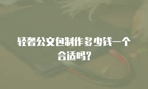 轻奢公文包制作多少钱一个合适吗？