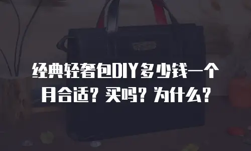 经典轻奢包DIY多少钱一个月合适？买吗？为什么？