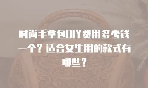 时尚手拿包DIY费用多少钱一个？适合女生用的款式有哪些？