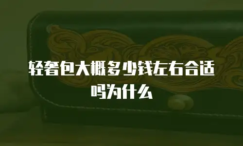 轻奢包大概多少钱左右合适吗为什么