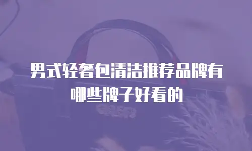 男式轻奢包清洁推荐品牌有哪些牌子好看的