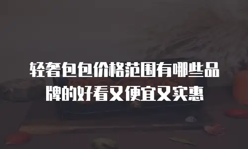 轻奢包包价格范围有哪些品牌的好看又便宜又实惠