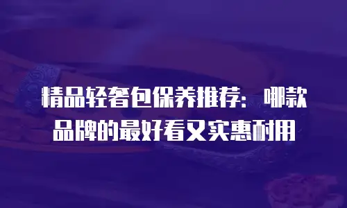 精品轻奢包保养推荐：哪款品牌的最好看又实惠耐用