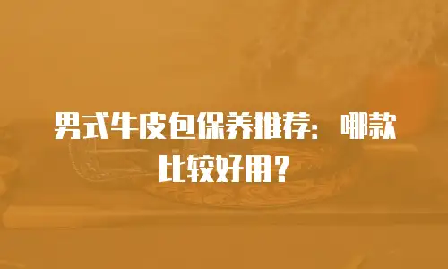 男式牛皮包保养推荐：哪款比较好用？
