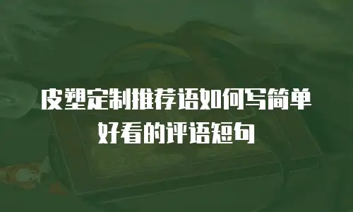 皮塑定制推荐语如何写简单好看的评语短句