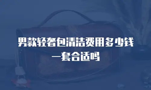 男款轻奢包清洁费用多少钱一套合适吗