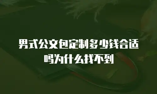 男式公文包定制多少钱合适吗为什么找不到