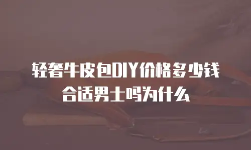轻奢牛皮包DIY价格多少钱合适男士吗为什么