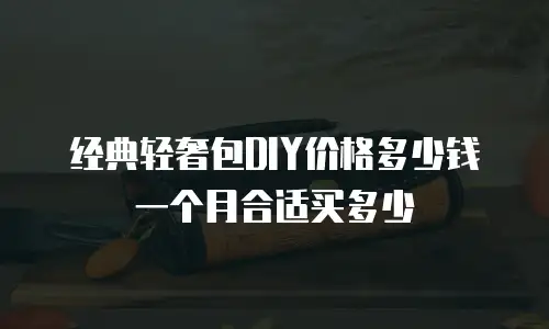 经典轻奢包DIY价格多少钱一个月合适买多少
