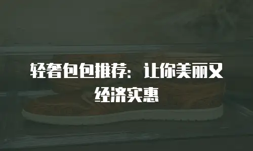 轻奢包包推荐：让你美丽又经济实惠
