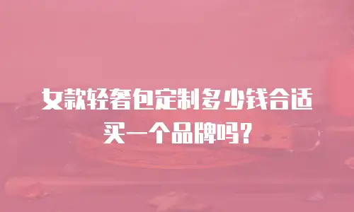 女款轻奢包定制多少钱合适买一个品牌吗？