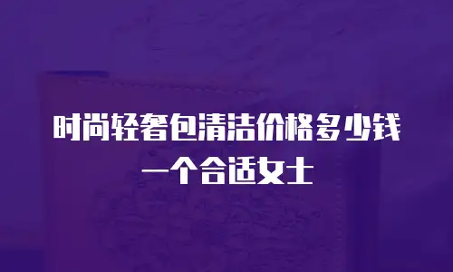 时尚轻奢包清洁价格多少钱一个合适女士