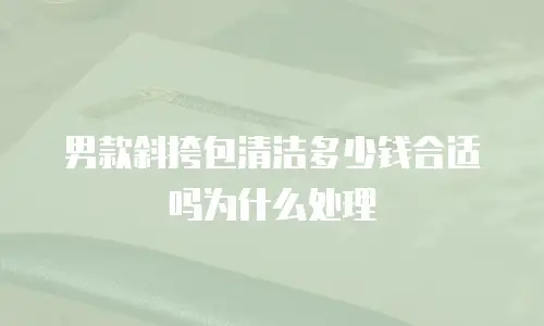 男款斜挎包清洁多少钱合适吗为什么处理