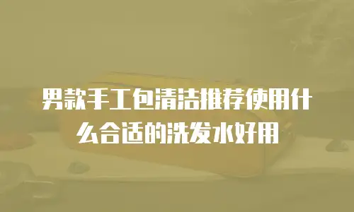 男款手工包清洁推荐使用什么合适的洗发水好用