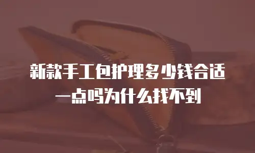 新款手工包护理多少钱合适一点吗为什么找不到