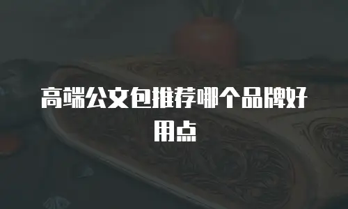 高端公文包推荐哪个品牌好用点