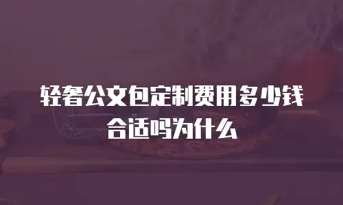 轻奢公文包定制费用多少钱合适吗为什么