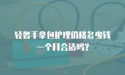 轻奢手拿包护理价格多少钱一个月合适吗？