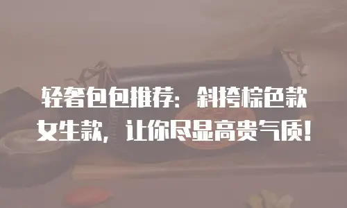 轻奢包包推荐：斜挎棕色款女生款，让你尽显高贵气质！