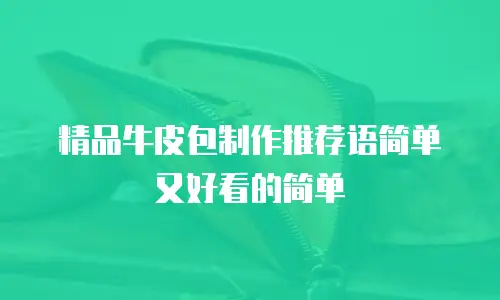 精品牛皮包制作推荐语简单又好看的简单