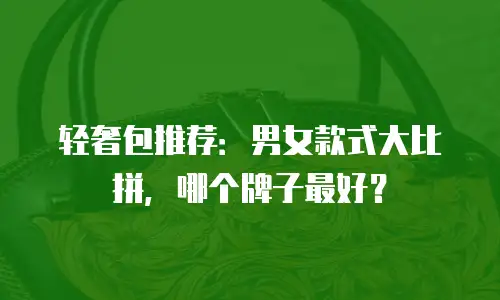 轻奢包推荐：男女款式大比拼，哪个牌子最好？