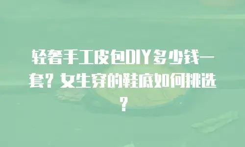 轻奢手工皮包DIY多少钱一套？女生穿的鞋底如何挑选？