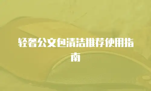 轻奢公文包清洁推荐使用指南