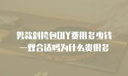 男款斜挎包DIY费用多少钱一双合适吗为什么贵很多