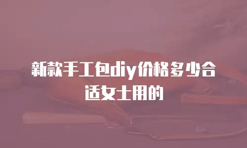 新款手工包diy价格多少合适女士用的