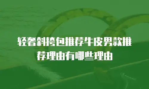 轻奢斜挎包推荐牛皮男款推荐理由有哪些理由
