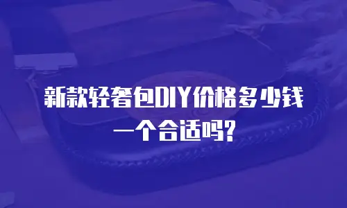 新款轻奢包DIY价格多少钱一个合适吗?