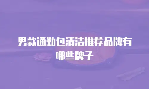 男款通勤包清洁推荐品牌有哪些牌子