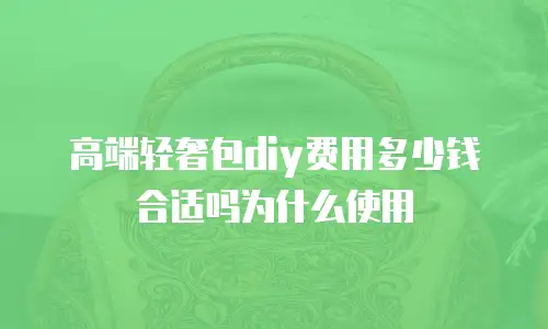 高端轻奢包diy费用多少钱合适吗为什么使用