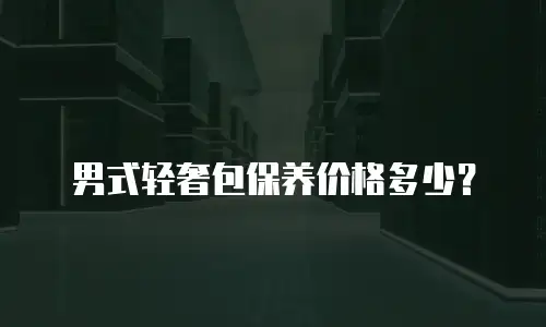 男式轻奢包保养价格多少？