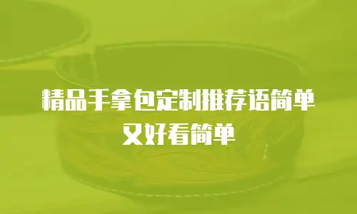 精品手拿包定制推荐语简单又好看简单