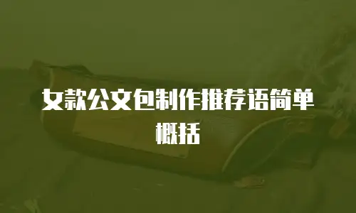 女款公文包制作推荐语简单概括